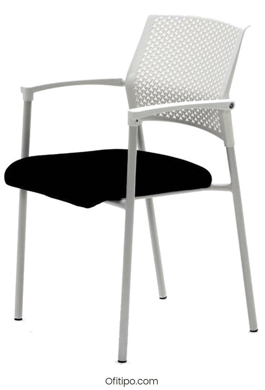 Silla de recepción Lani blanca ofitipo 2