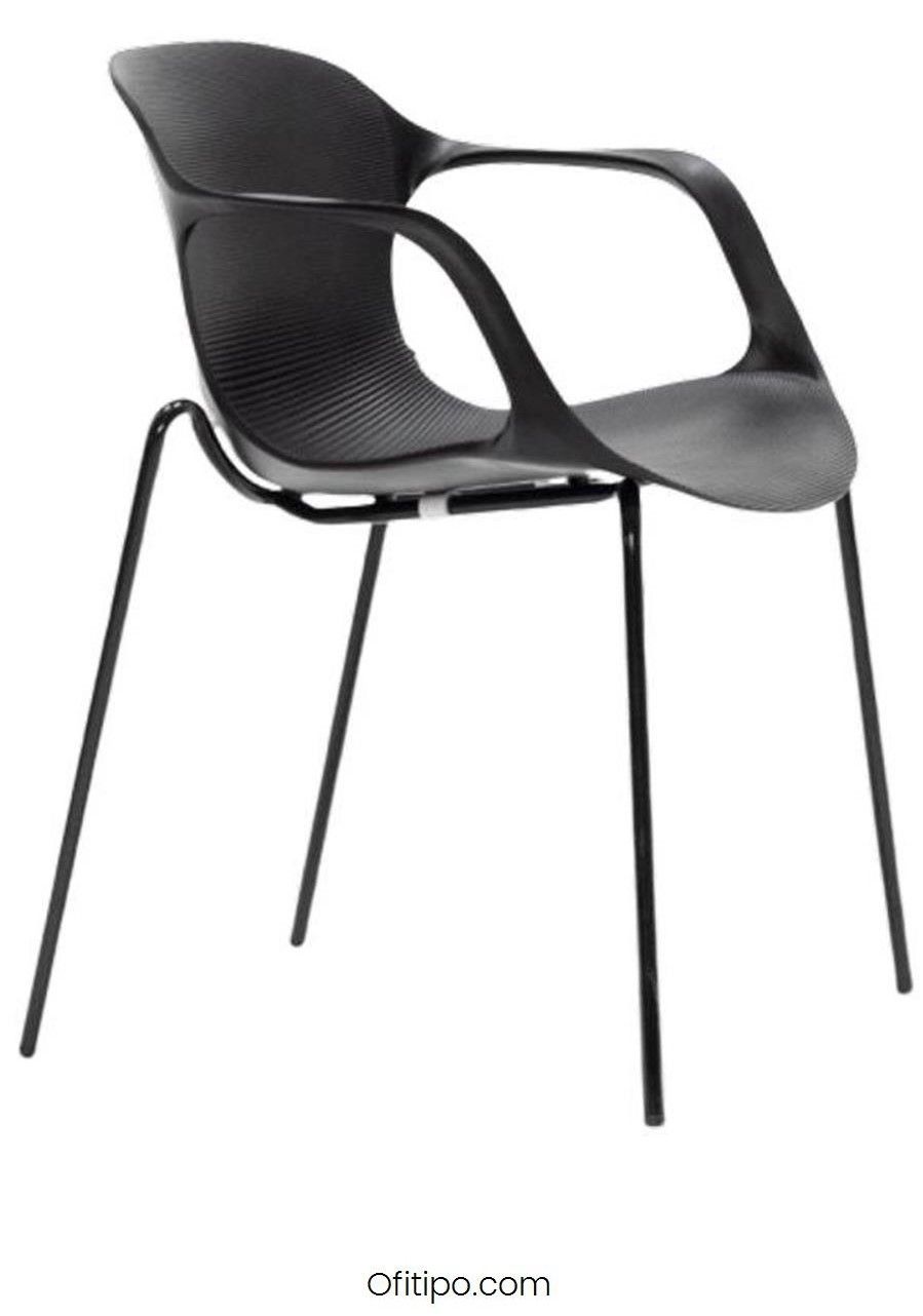 Silla de recepción Rimo negra ofitipo 3