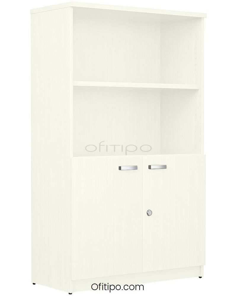 Armario de madera mediano Emese con puertas bajas ofitipo 2