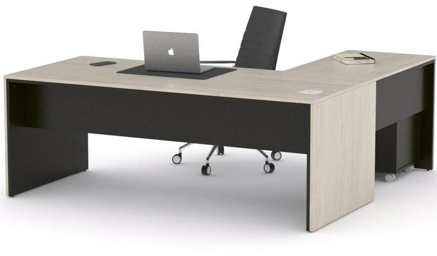 Mesa de despacho Eslem en L negra ofitipo 12