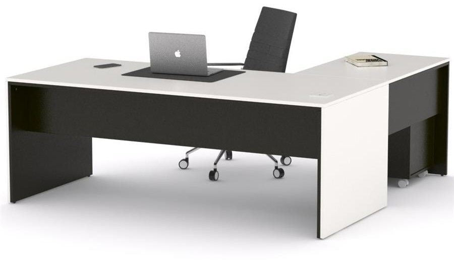 Mesa de despacho Eslem en L negra ofitipo 5
