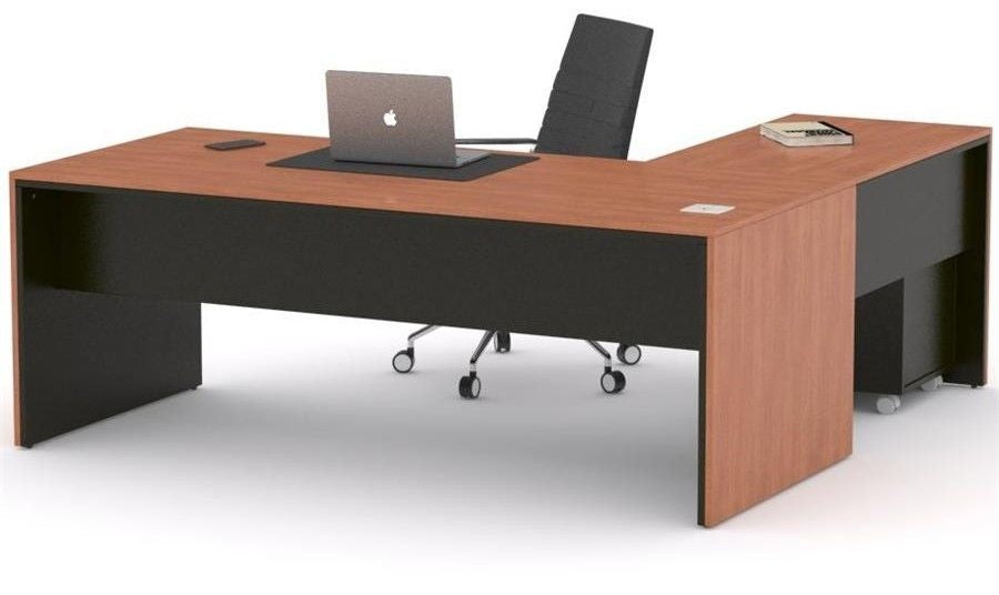 Mesa de despacho Eslem en L negra ofitipo 7