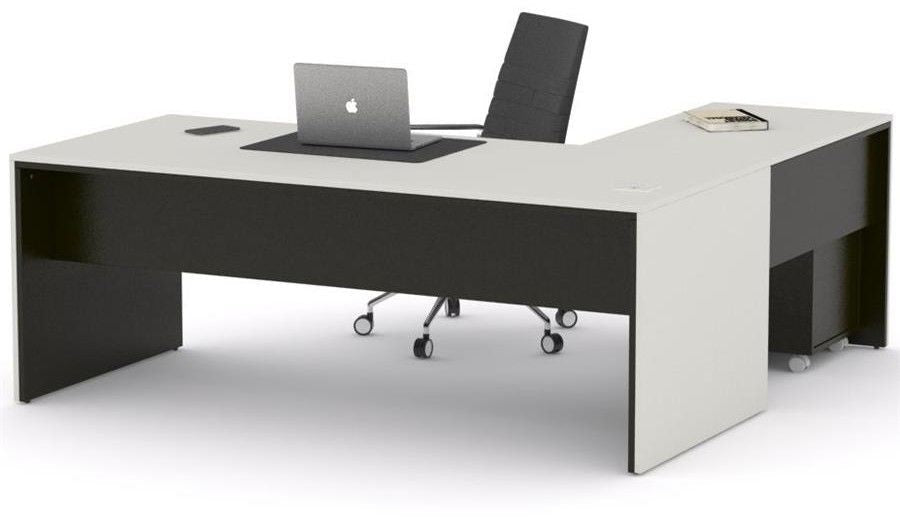 Mesa de despacho Eslem en L negra ofitipo 8