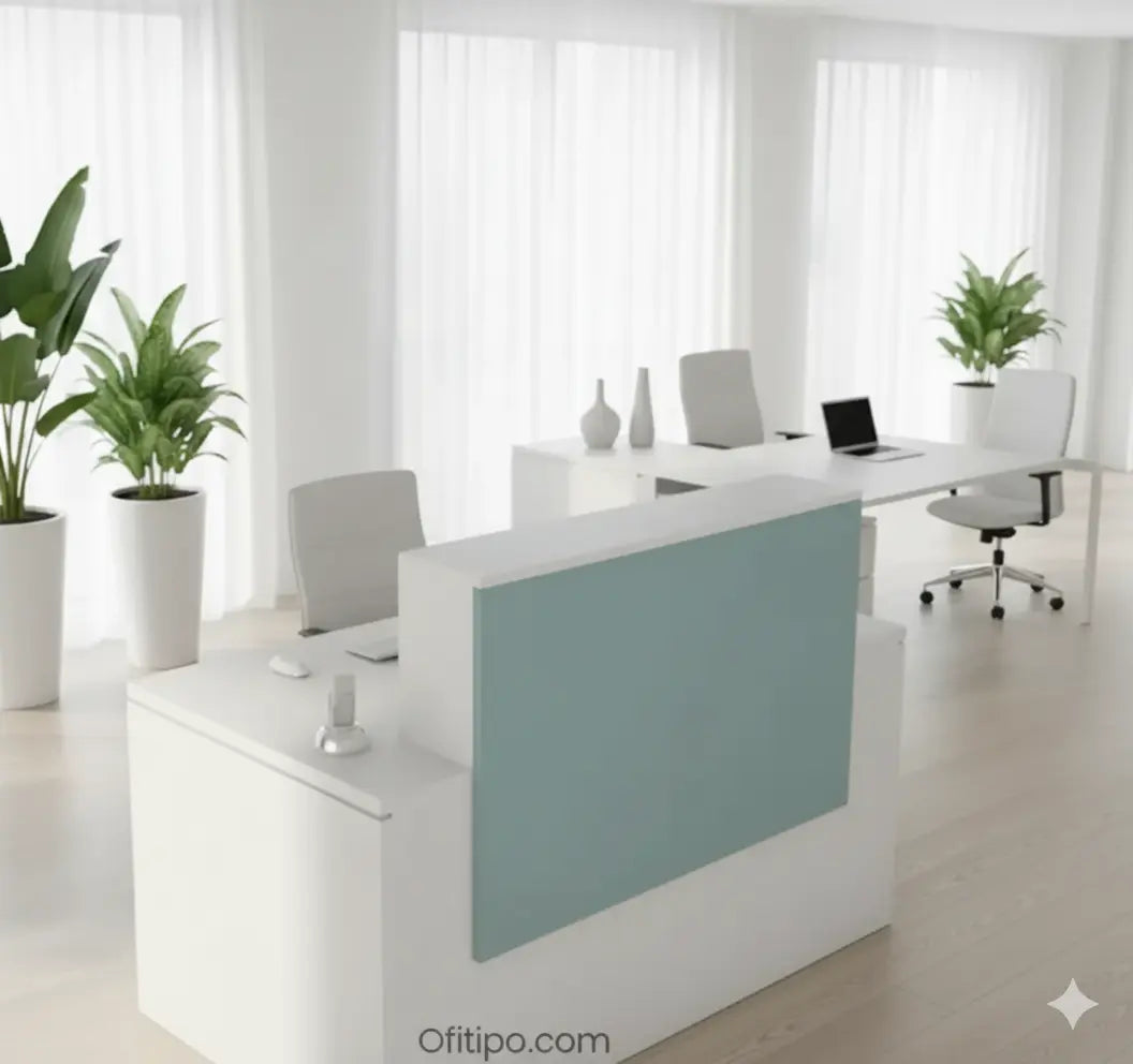 Mostrador de recepción Nepar Brillo