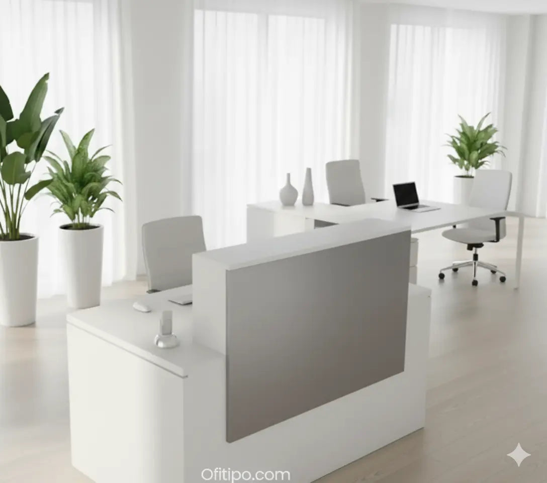 Mostrador de recepción Nepar Brillo