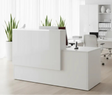 Mostrador de recepción de color blanco brillante
