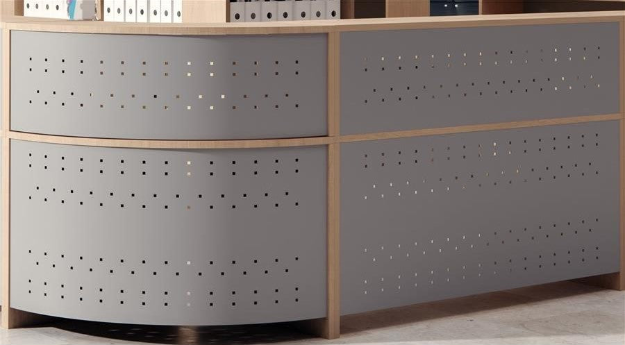 Mostrador curvo Nurtus metal Ofitipo 3