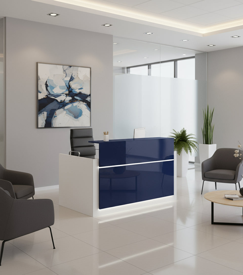 Mostrador de esquina Trento Brillo - Ofitipo 3