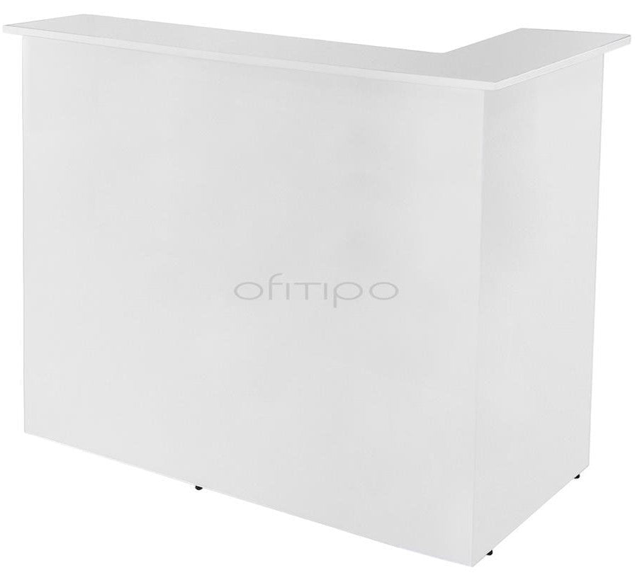 Mostrador de esquina blanco Mober ofitipo 1
