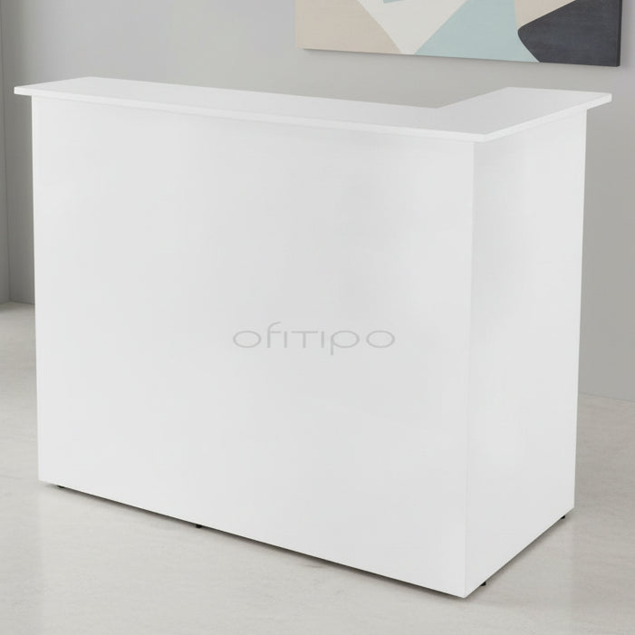 Mostrador de esquina blanco Mober ofitipo 1