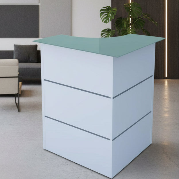 mostrador de recepción cristal