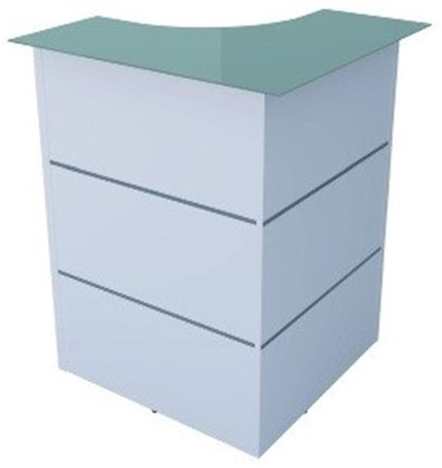 Mostrador de esquina cristal Emof ofitipo 1.1