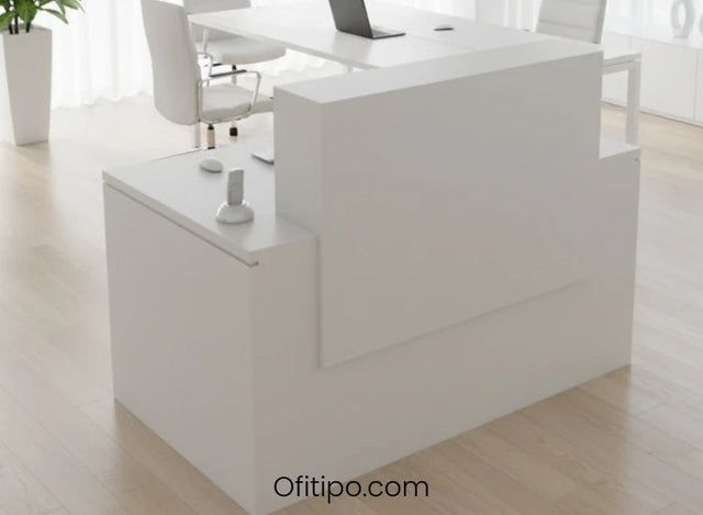 Mostrador de recepción de color Blanco