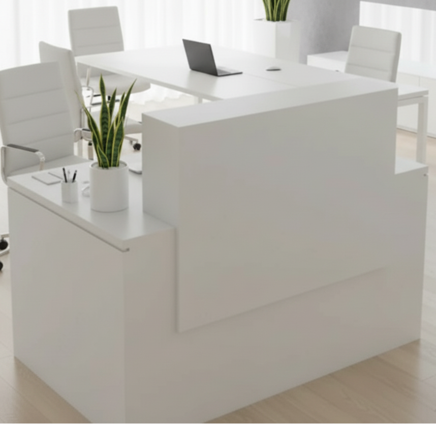 Mostrador de recepción de color Blanco