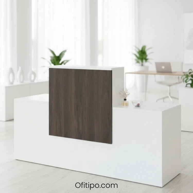 Mostrador de recepción de color Roble Oscuro