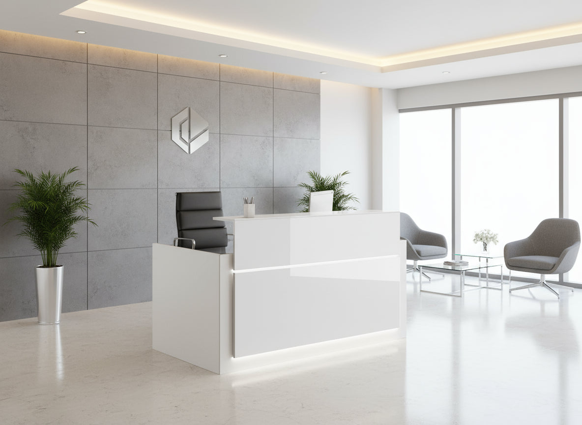 Mostrador de recepción Trento Brillo ofitipo 5