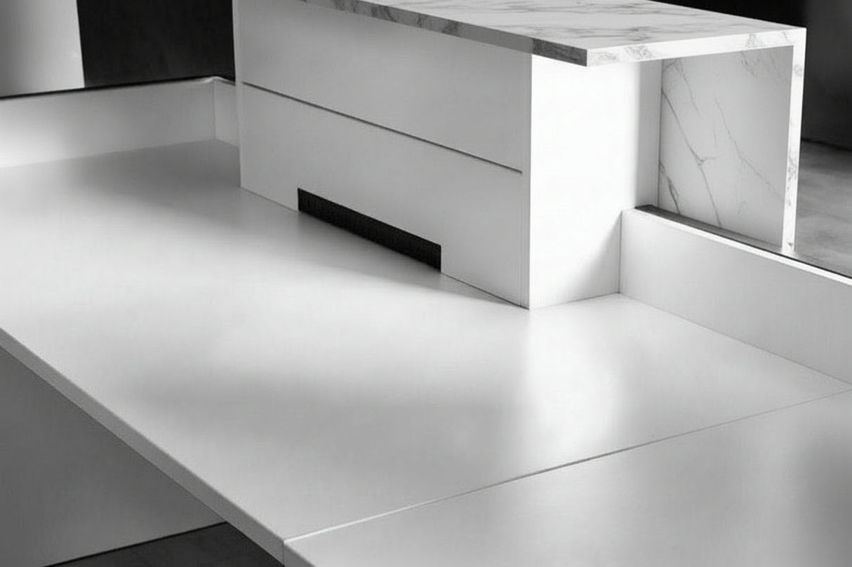 Mostrador de esquina Trento Brillo - Ofitipo 4