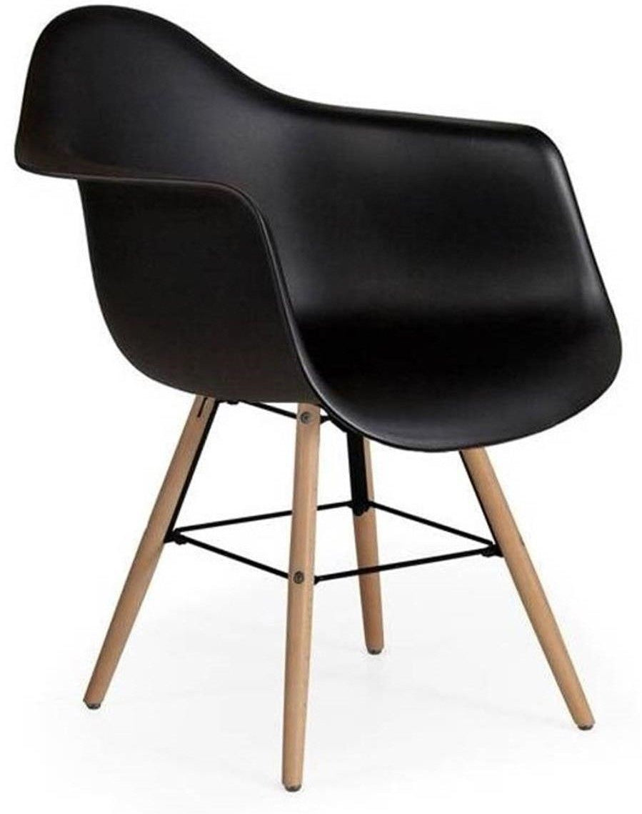 Silla de recepción Riga negra ofitipo 3