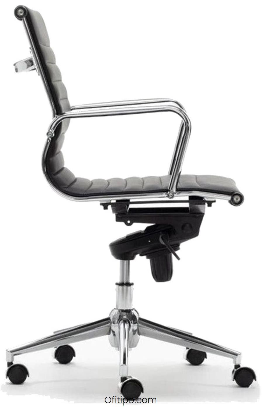 Silla de trabajo Londres respaldo bajo negra ofitipo 3