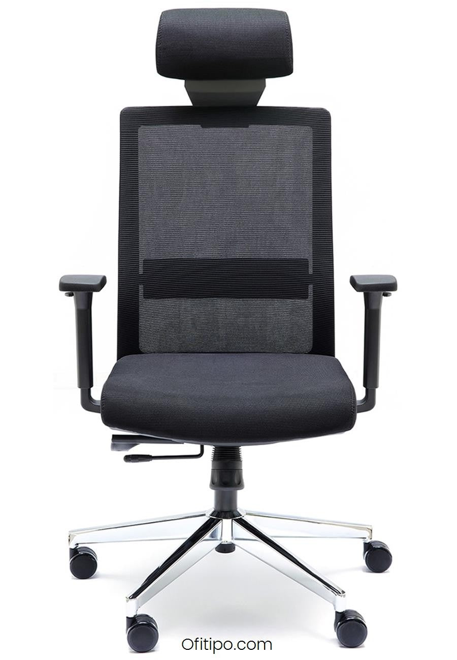 Silla de trabajo Niza negra alta ofitipo 1