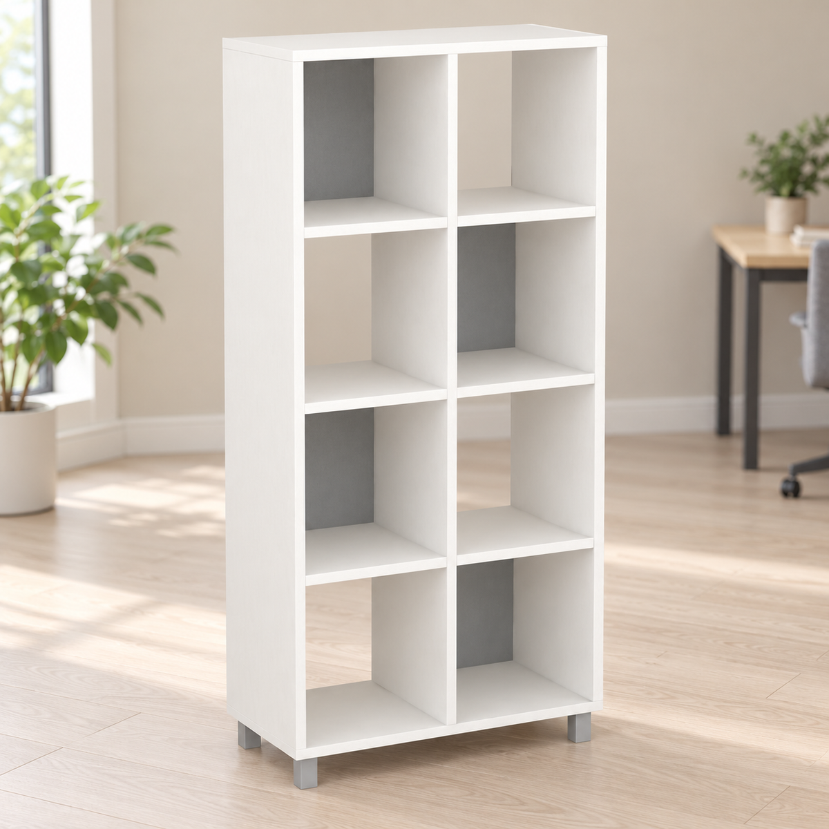 Estantería Dasat 8 celdas vertical en ambiente de oficina