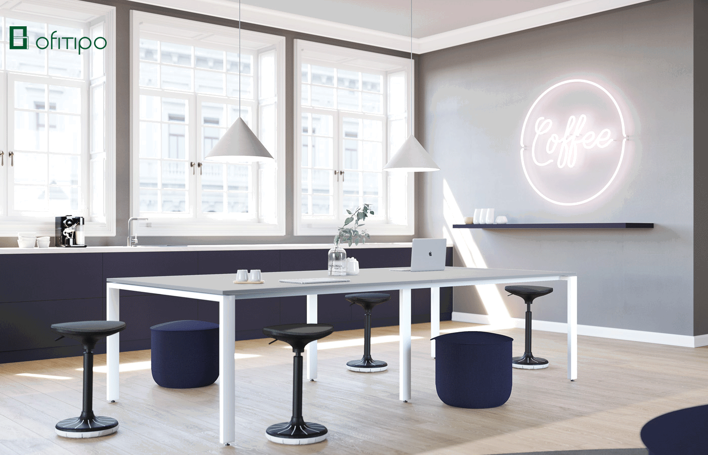 Mesas de reuniones rectangulares y modernas – Ofitipo, image size:1400x900
