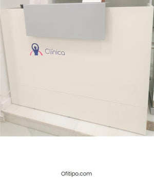 Mostrador de recepción Mester blanco, gris o antracita ofitipo 5