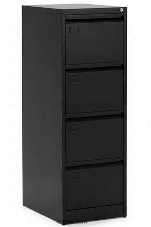 Archivador de oficina 4 cajones Veneur negro