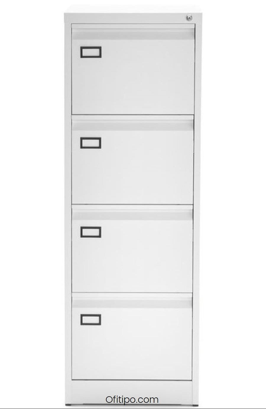 Archivador de oficina blanco frente 4 cajones Veneur, ofitipo 4