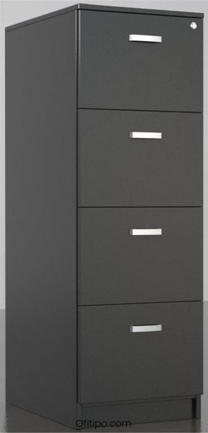 Armario archivador de madera mediano 4 cajones Ator antracita ofitipo 1