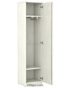 Armario de madera alto Emese estrecho con puerta