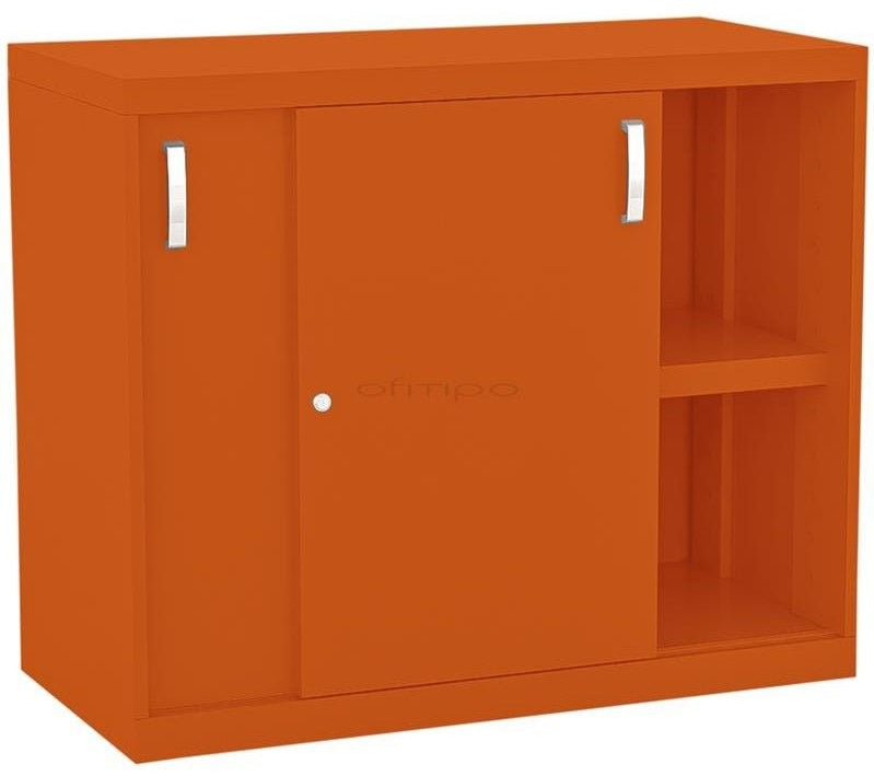 Armario metálico bajo Arti con puertas correderas ofitipo 1