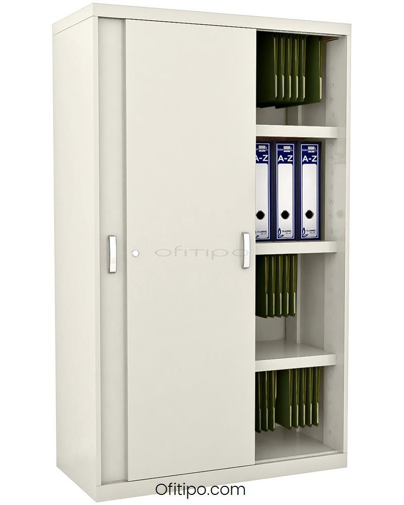 Armario metálico mediano Arti con puertas correderas ofitipo 2
