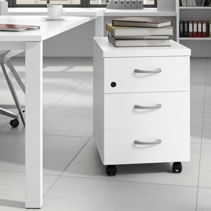 Cajonera madera Mored blanco