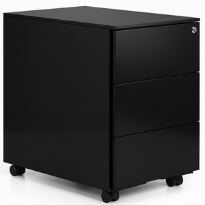 Cajonera metálica Saten de 3 cajones ofitipo negro