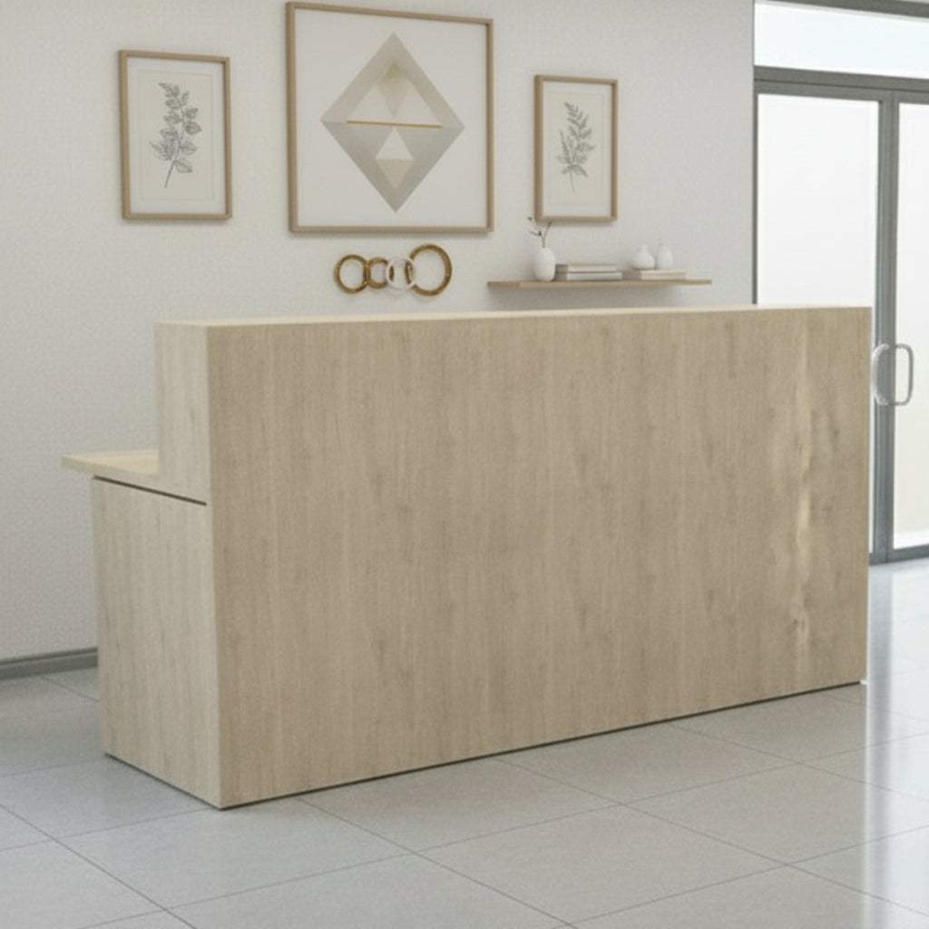 mostrador de recepción madera