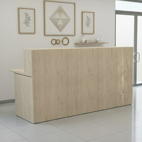 mostrador de recepción madera