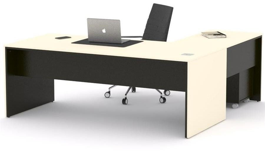 Mesa de despacho Eslem en L negra ofitipo 4