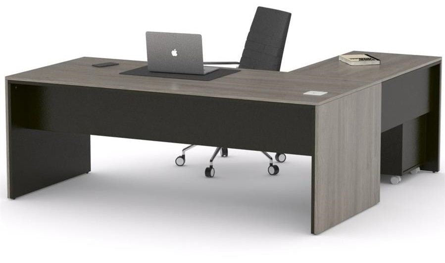 Mesa de despacho Eslem en L negra ofitipo 6