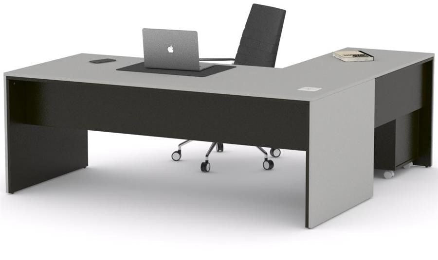 Mesa de despacho Eslem en L negra ofitipo 9