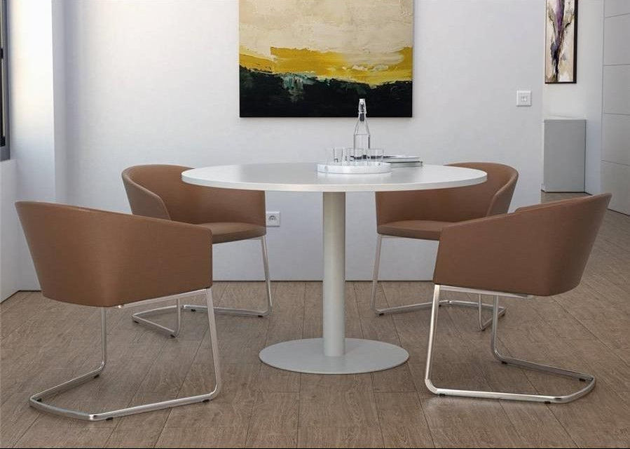 Mesa de reunión Poms redonda ofitipo 1
