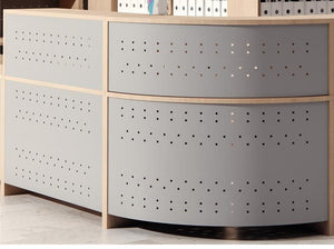 Mostrador curvo Nurtus metal Ofitipo 1