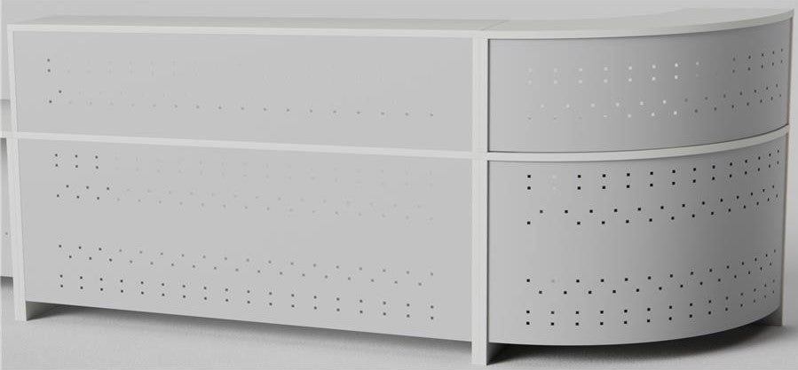 Mostrador curvo Nurtus metal Ofitipo 4