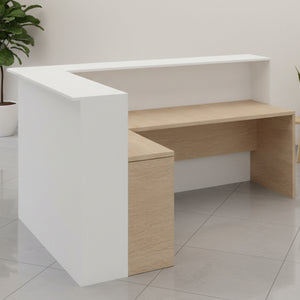 Mostrador de esquina en una recepción