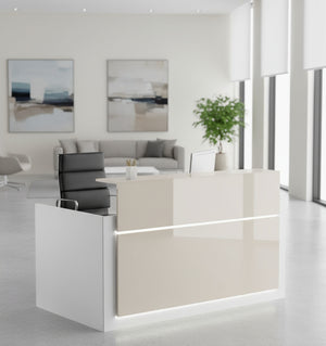 Mostrador de esquina Trento Brillo - Ofitipo 11