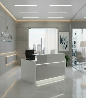 Mostrador de esquina Trento Brillo - Ofitipo 13