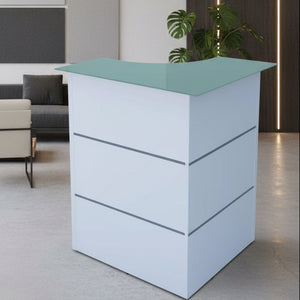 mostrador de recepción cristal