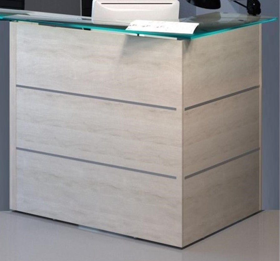 Mostrador de esquina cristal Emof ofitipo 1