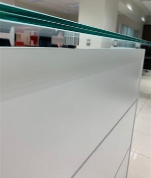 Mostrador de esquina cristal Emof ofitipo 4