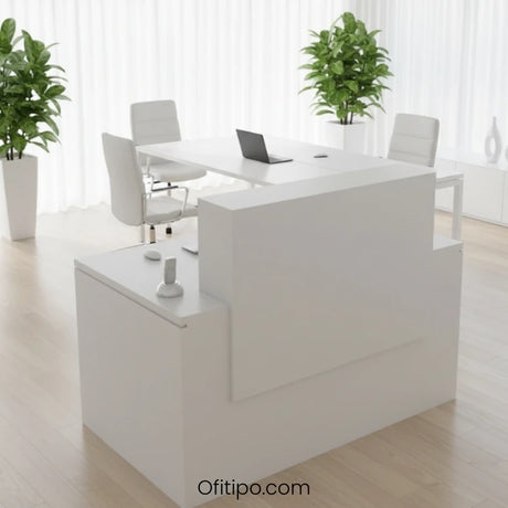 Mostrador de recepción de color Blanco
